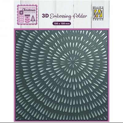 Nellie's Choice 3D Embossing Folder - Sliced Wood